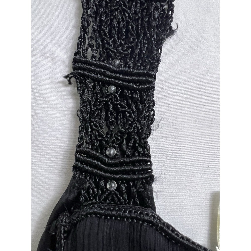 Max Studio Black 100% Silk Beaded Strap Sleeveless Shift Dress Women’s XS/S - Picture 11 of 11